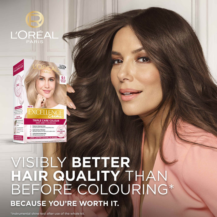 L'Oreal Excellence 9.1 Light Ash Blonde.