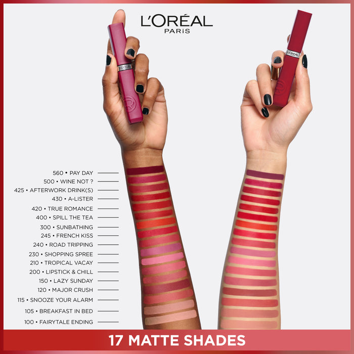 L'Oreal Infaillible Liquid Lipstick Le Matte Resistance 16h 200 Lipstick & Chill.