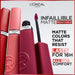 L'Oreal Infaillible Liquid Lipstick Le Matte Resistance 16h 100 Fairytale Ending.