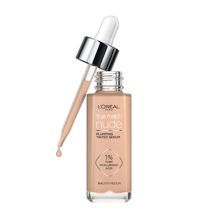 L'Oreal True Match Nude Plumping Tinted Serum 3-4 Light to Medium.
