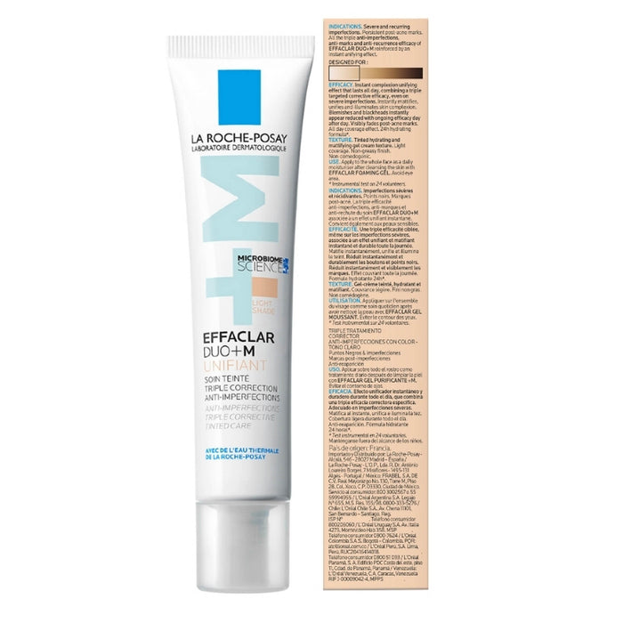 La Roche-Posay  Effaclar DUO +M Unifiant Light Tinted Moisturiser 40ml