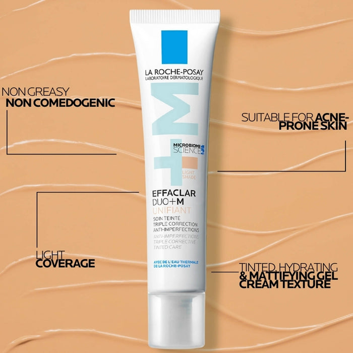 La Roche-Posay  Effaclar DUO +M Unifiant Light Tinted Moisturiser 40ml