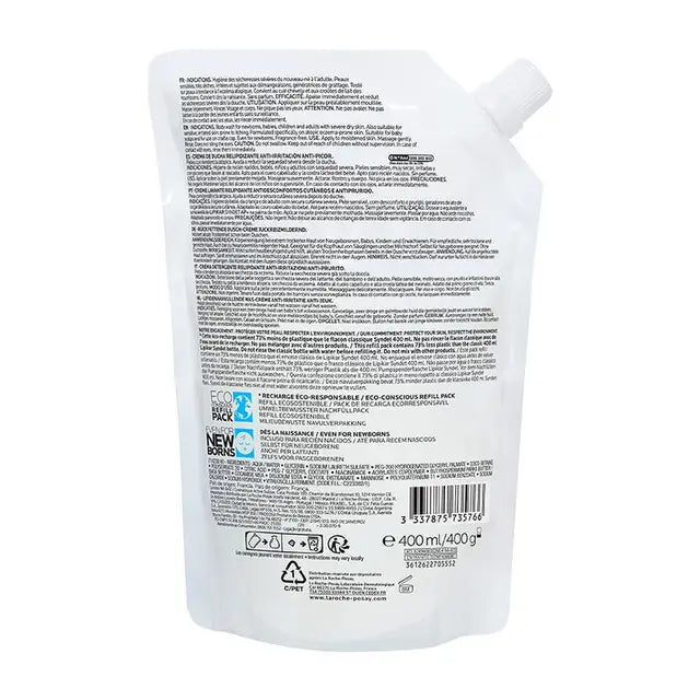 La Roche-Posay Lipikar Syndet Ap+ Wash Cream 400ml Refill