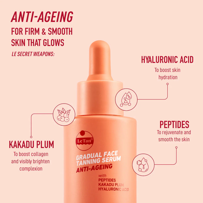 Le Tan Gradual Face Tanning Serum - Anti Ageing