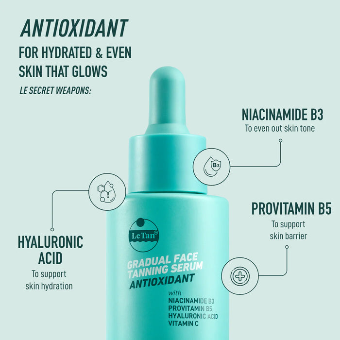 Le Tan Gradual Face Tanning Serum - Antioxidant