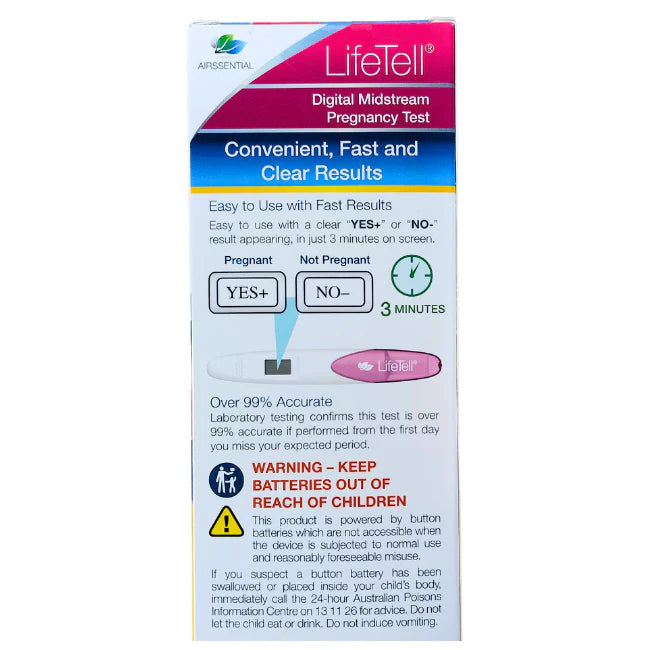 Lifetell Pregnancy Test Digital Single.