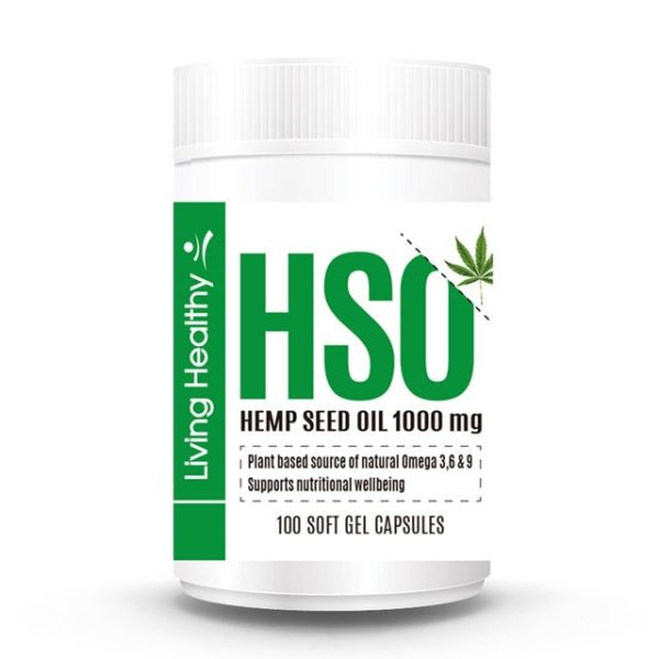 Living Healthy Hemp Seed Oil 1000mg 100 soft gel capsules