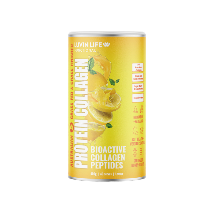 Luvin Life Australian Bioactive Collagen Peptides Zesty Lemon 400g