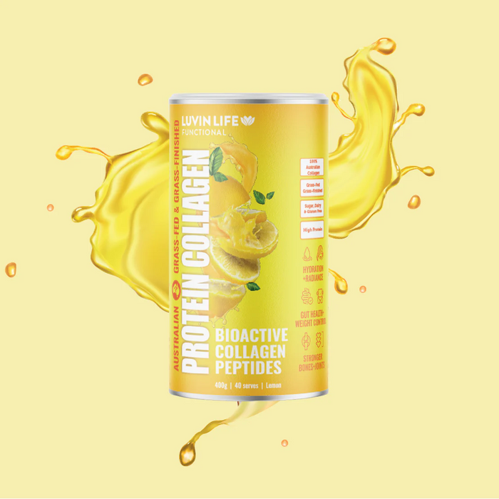 Luvin Life Australian Bioactive Collagen Peptides Zesty Lemon 400g