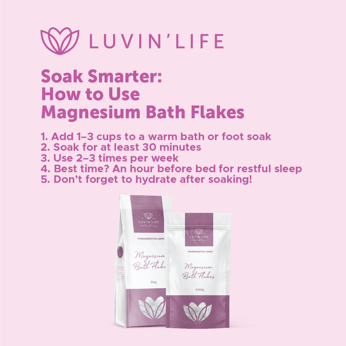 Luvin Life Magnesium Bath Flakes 1kg.