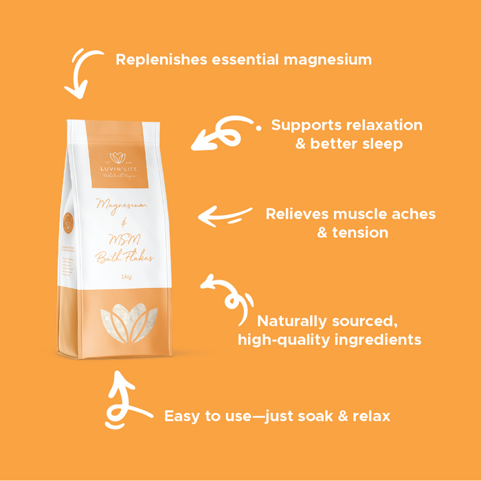 Luvin Life Magnesium & MSM Flakes 1kg.
