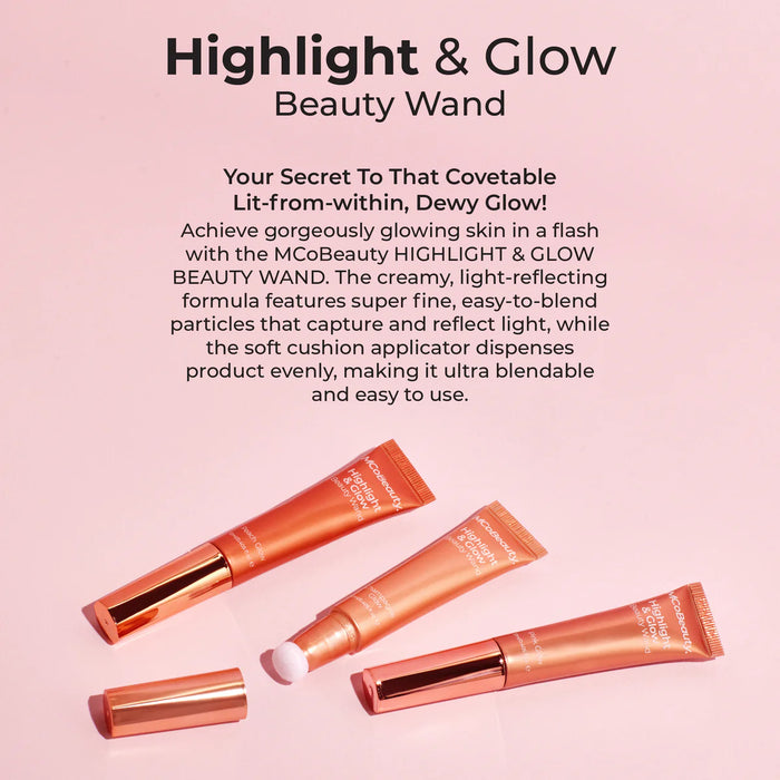 MCo Beauty Highlight & Glow Beauty Wand Blush Glow