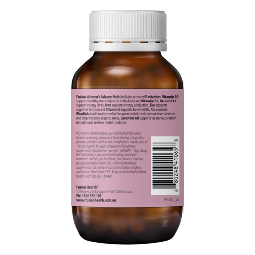 Fusion Women's Balance Multivitamin 60 Tablets.