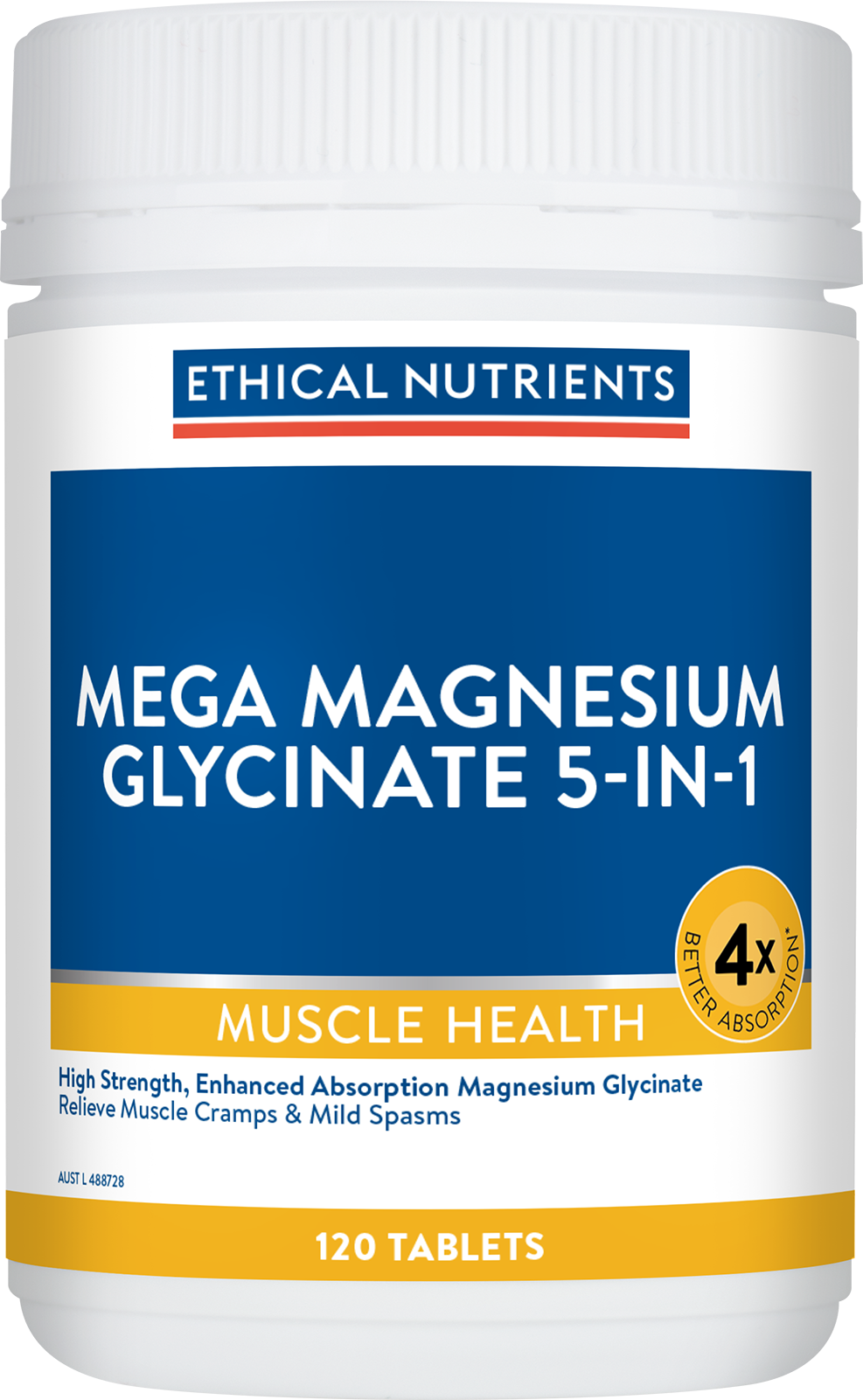 Ethical Nutrients Mega Magnesium Glycinate 5-in-1 120 Tablets — Giant ...