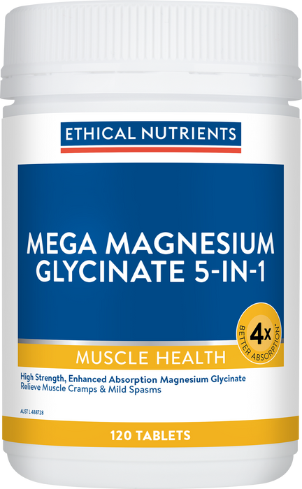 Ethical Nutrients Mega Magnesium Glycinate 5-in-1 120 Tablets