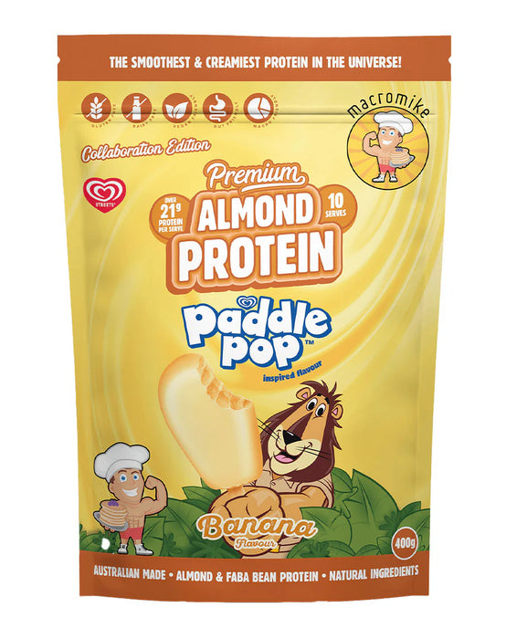 Macro Mike Streets Almond Protein Banana Paddle Pop Inspired 400g