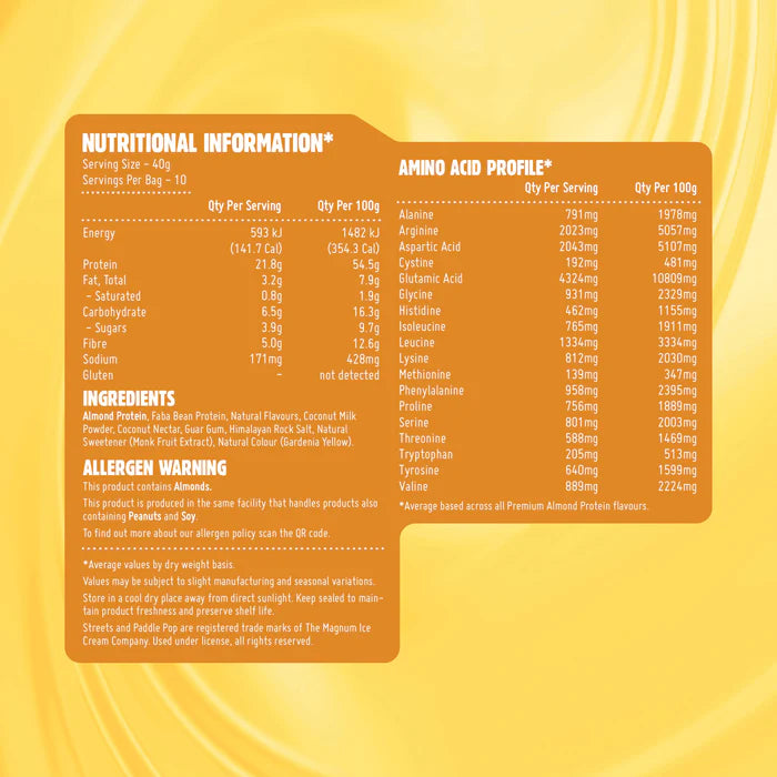 Macro Mike Streets Almond Protein Banana Paddle Pop Inspired 400g
