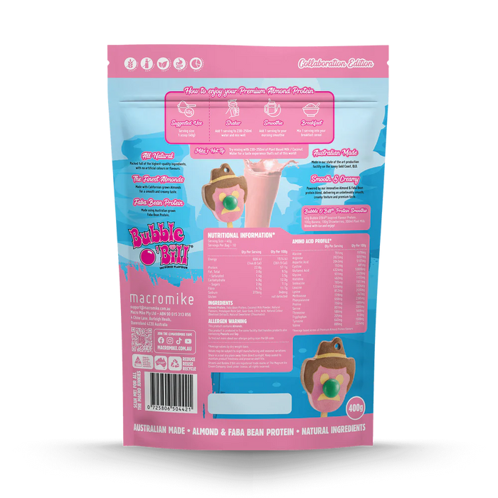 Macro Mike Streets Almond Protein Bubble O'Bill Inspired 400g