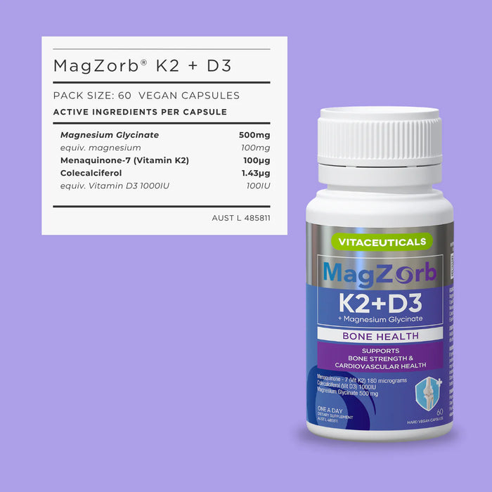 Vitaceuticals Magzorb K2+D3 60 Capsules