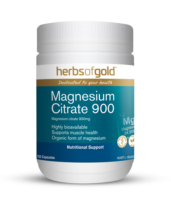 Herbs Of Gold Magnesium Citrate 900 120 Capsules