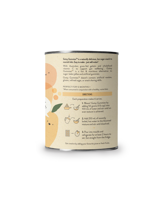 Nutra Organics Kids Gutsy Gummies Powder Mango 150g.