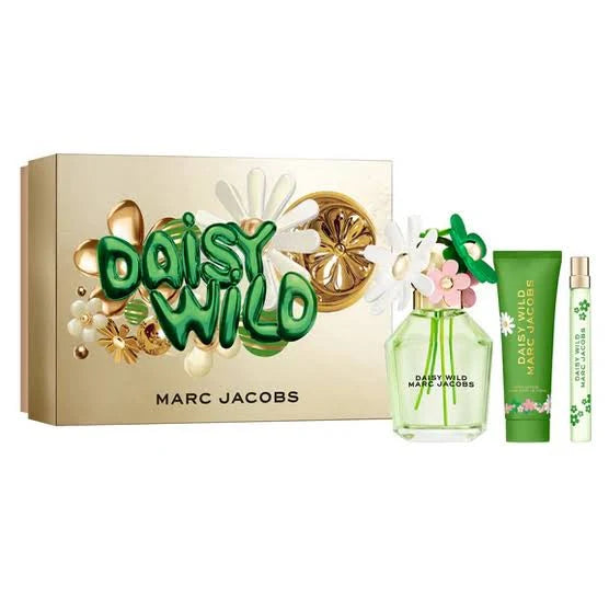 Marc Jacobs Daisy Wild 100ml EDP+10ml EDP & 75ml Body Lotion 3 Piece Gift Set