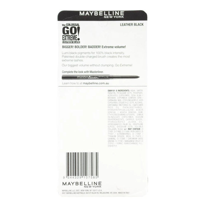 Maybelline Mascara Volume Express Go Extreme Leather Black Carded
