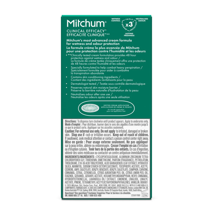 Mitchum Clinical Efficacy Men 48 Hour Cream Solid Sport 45g