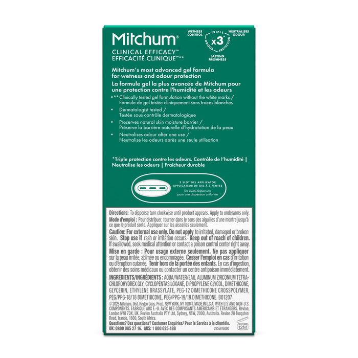 Mitchum Clinical Efficacy Men Gel Cool Fresh 48 Hour 57g