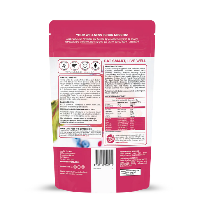 Morlife Berry Clean Liv'a Detox 200g