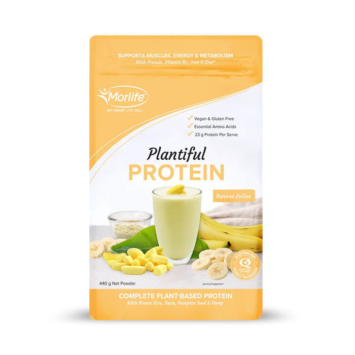 Morlife Plantiful Protein Banana Lollies 440g