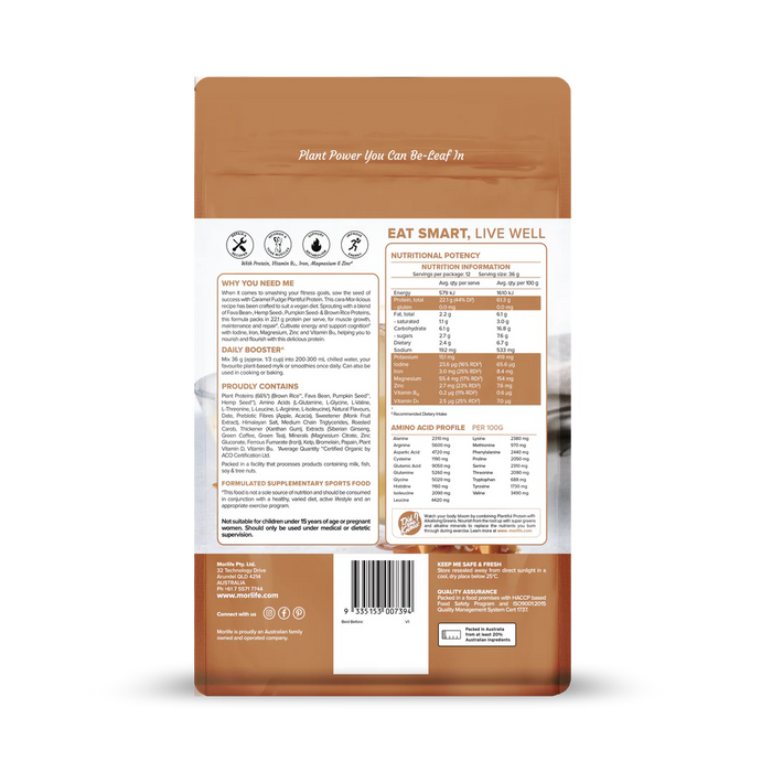 Morlife Plantiful Protein Choc Caramel Swirl 440g