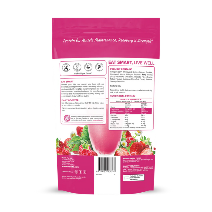 Morlife Protein Water Berrylicious 400g
