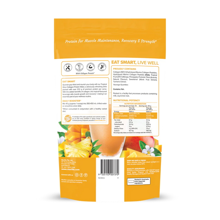 Morlife Protein Water Tropical Glow 400g