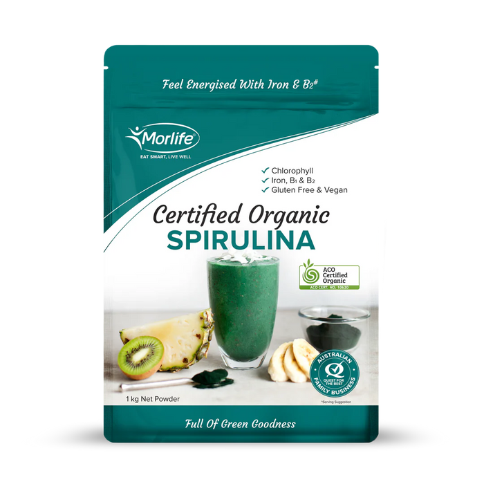 Morlife Spirulina Powder Certified Organic 1kg