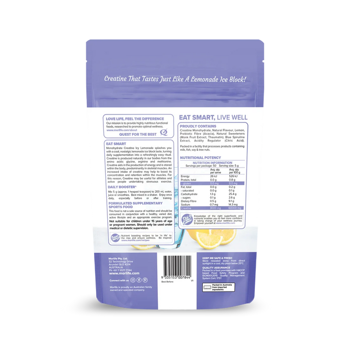Morlife Creatine Icy Lemonade 250g