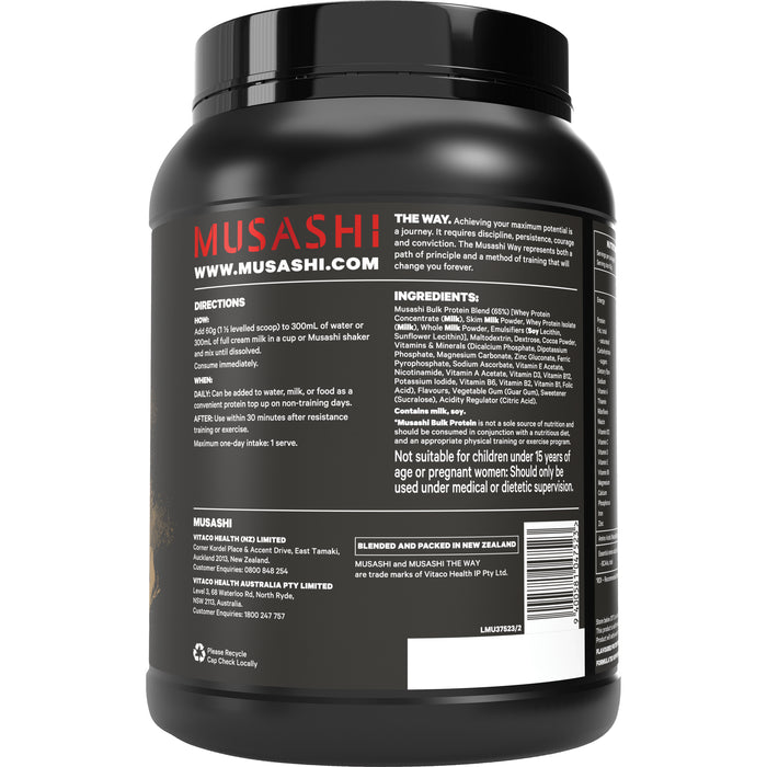 Musashi Bulk Protein Chocolate Milkshake 900g