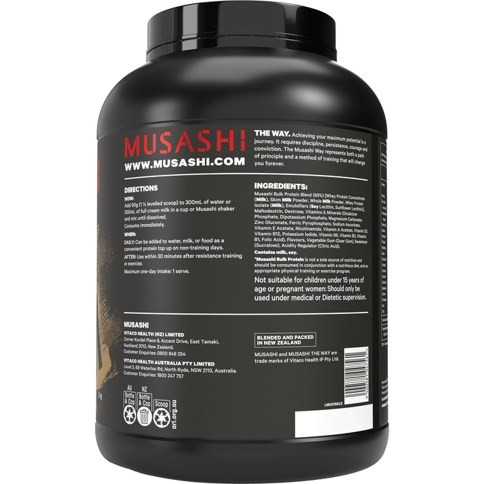 Musashi Bulk Protein Powder Vanilla Milkshake 2kg