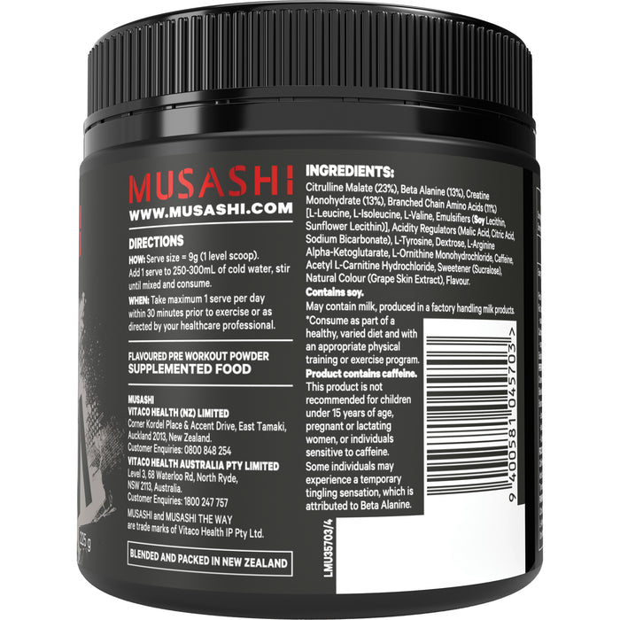 Musashi Pre Workout Purple Grape 225g