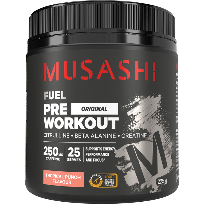 Musashi Pre Workout Amino Acid Tropical Punch 225g