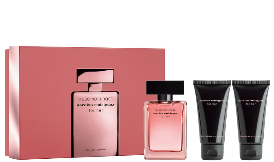 Narciso Rodriguez For Her Musc Noir Rose Trio Gift Set: 50ml EDP + Lotion + Shower Gel