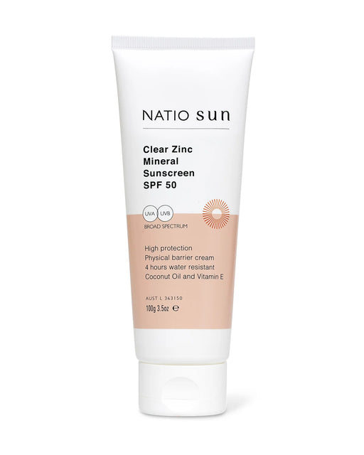 Natio Clear Zinc Mineral Sunscreen SPF50+ 100g.