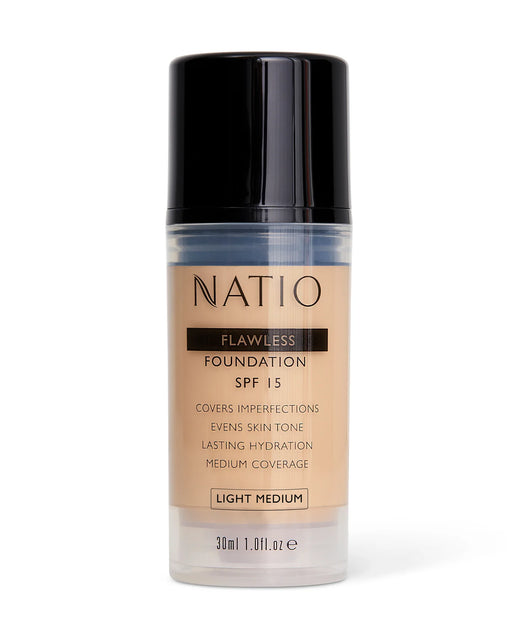 Natio Flawless Foundation SPF 15 Light Medium.