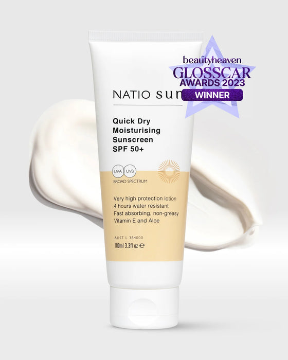 Natio Quick Dry Moisturising Sunscreen SPF50+ 100ml.