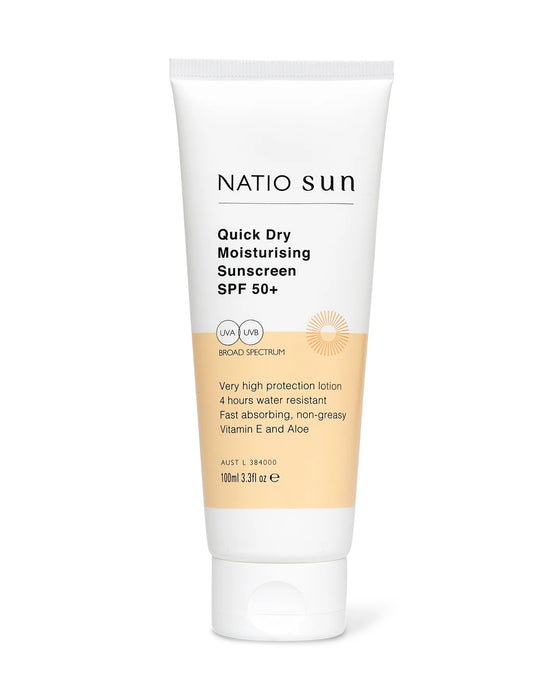 Natio Quick Dry Moisturising Sunscreen SPF50+ 100ml.