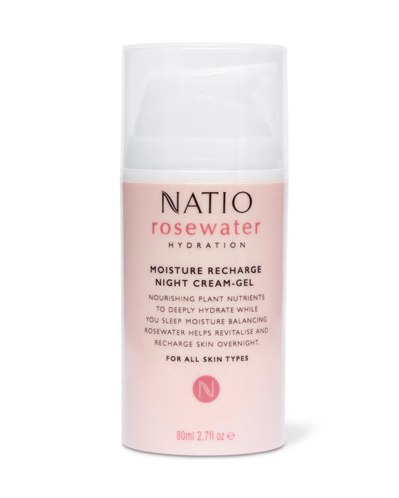 Natio Rosewater Hydration Moisture Recharge Night Cream 80ml.