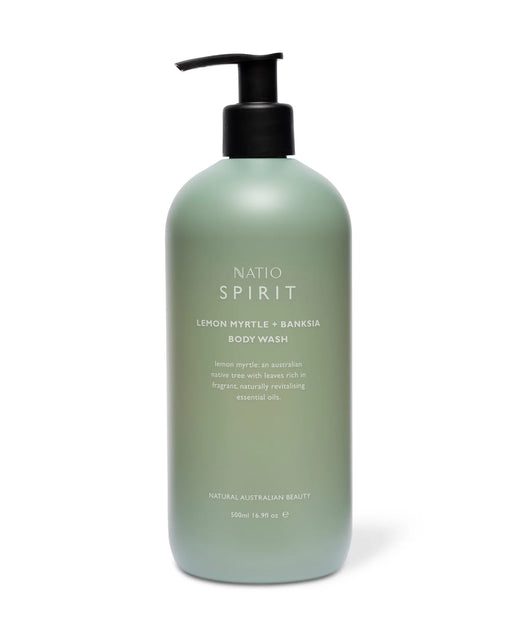 Natio Spirit Lemon Myrtle + Banksia Body Wash 500ml.