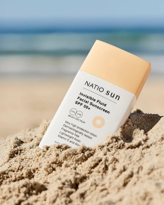 Natio Invisible Fluid Sunscreen SPF50+ 60ml.