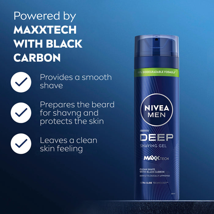 Nivea Men Shave Gel Deep 200ml