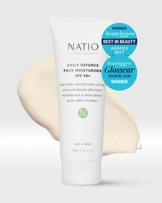 Natio Daily Defence Face Moisturiser SPF 50+ 100ml.